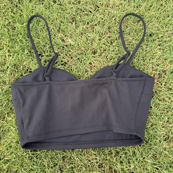 Express Black Ribbed Bralette - Picture 3 of 3